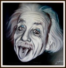 Einstein - Ölbild von Peter Zahrt, Freidenker Galerie, Bilder mit Sprüchen