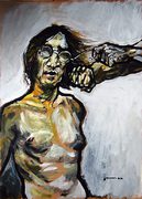 John Lennon, moderne Kunst, lustige Porträts von Nikolaus Pessler